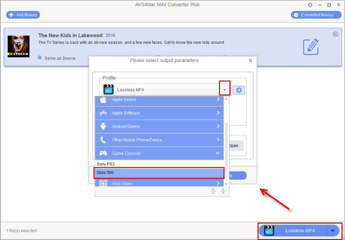 choose output format