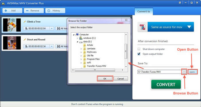 change output path