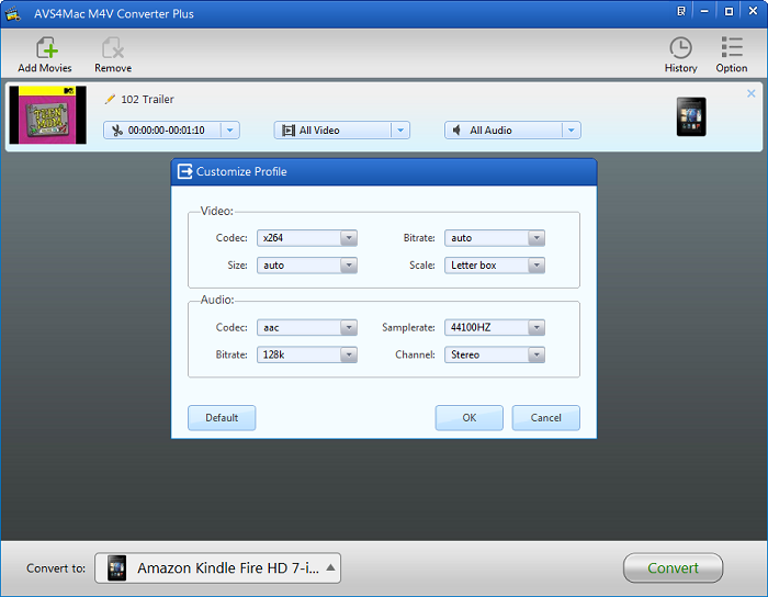 Customize the parameters