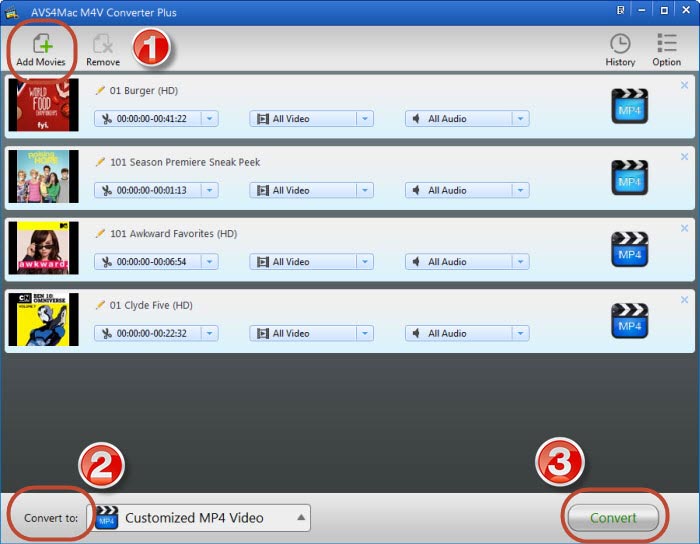 M4V to MP4 Steps