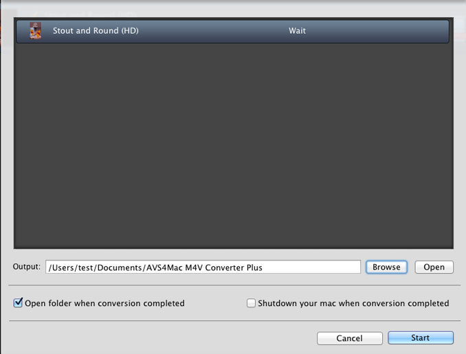 adjust output path and start conversion